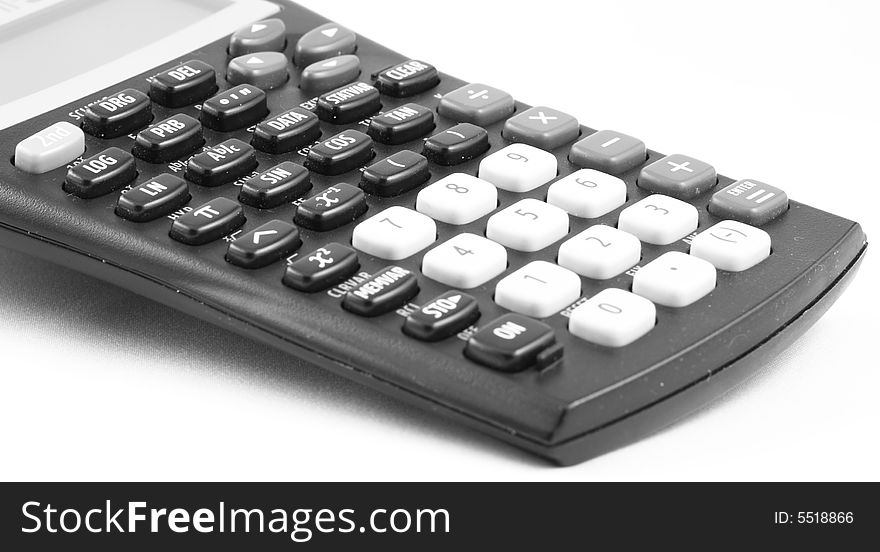 Keys of a typical scientific calculator. Keys of a typical scientific calculator.