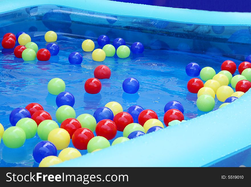 A very colored pool for children