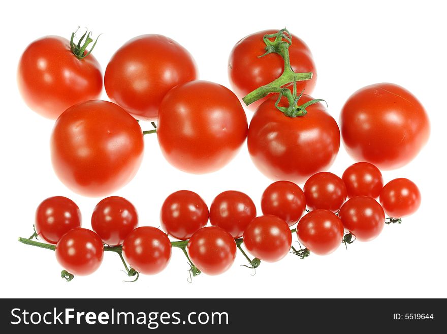 Tomatoes On White.