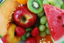 Colorful Fresh Group Of Fruits Stock Images