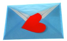 Heart And Mail As Symbol For Love Royalty Free Stock Photography
