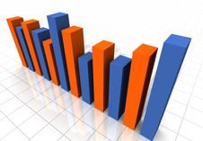 3-D Business Bar Graph Stock Photo 3-D Business Bar Graph Stock Photo