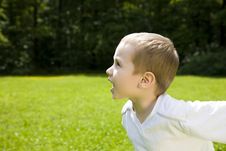 Happy Time. Running Kid. Stock Photos Happy Time. Running Kid. Stock Photos
