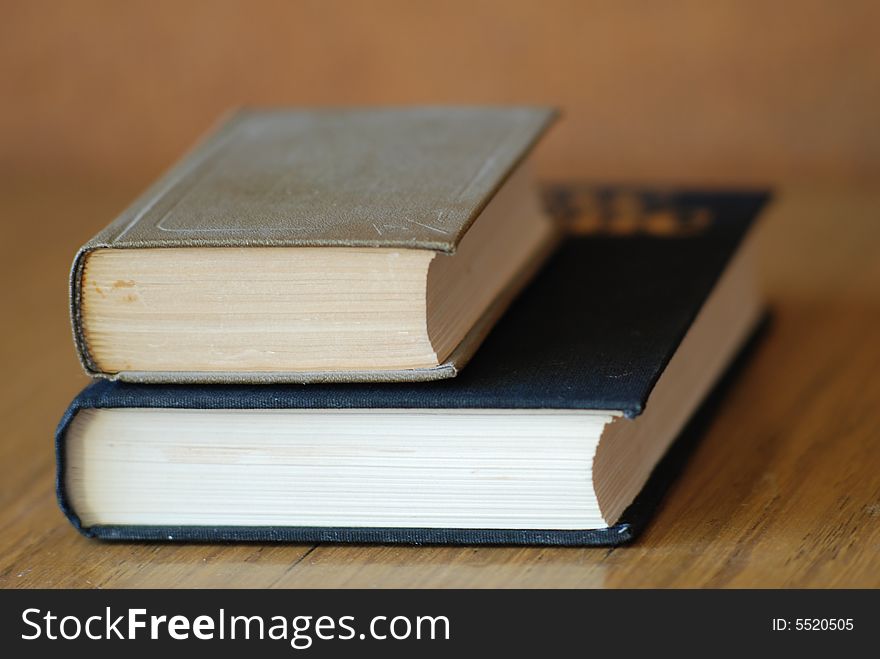 Two old books with different size - small and big