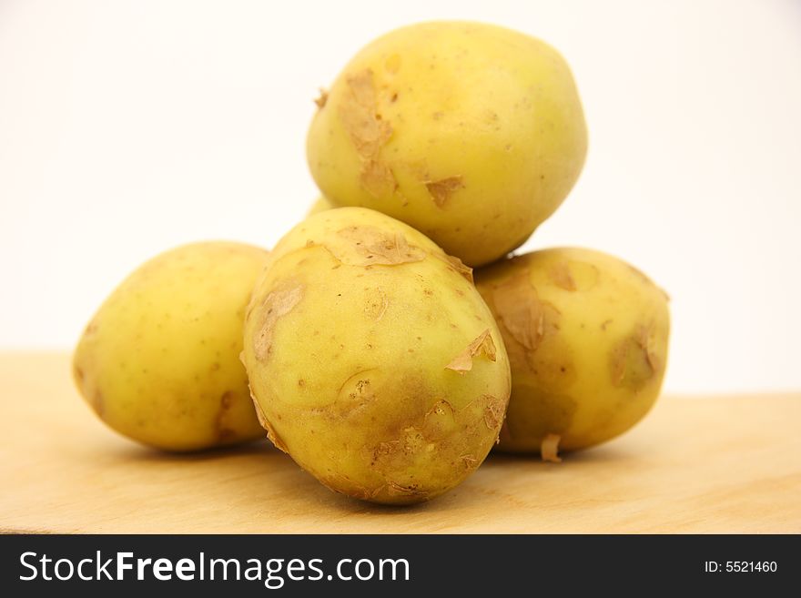 Potatoes on isolated white background