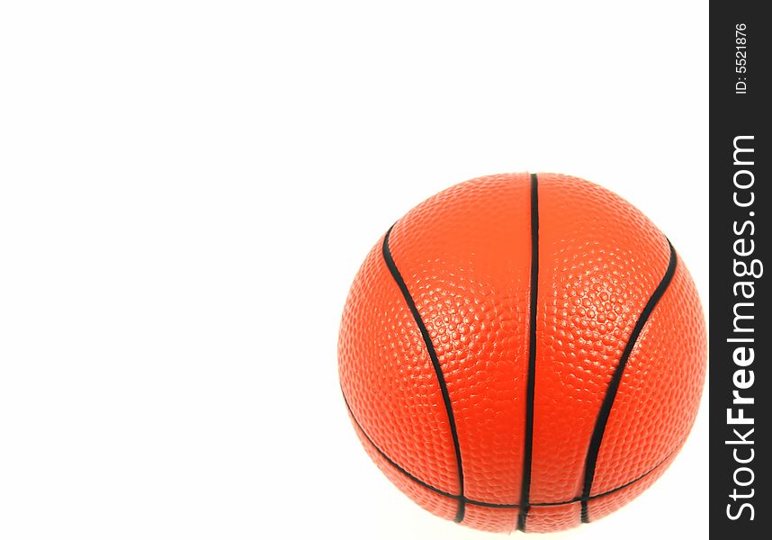 Basketball toy on white background