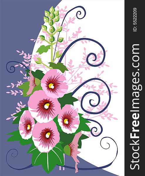 Flowers And Decorative Ornament