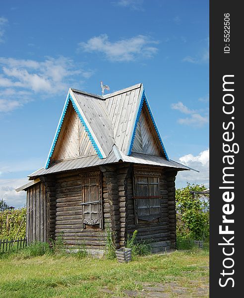 Log house in an ethnographic museum