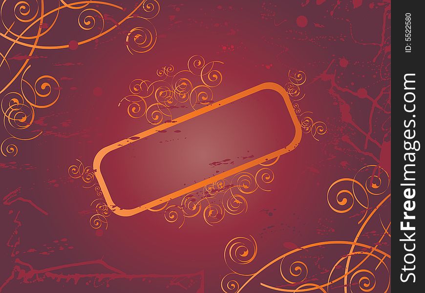 Vector image of banner with swirls. Vector image of banner with swirls.
