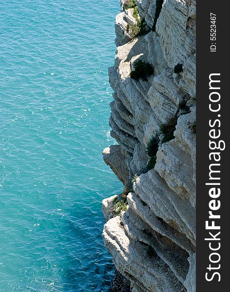 A Sea Landscape With Cliffs