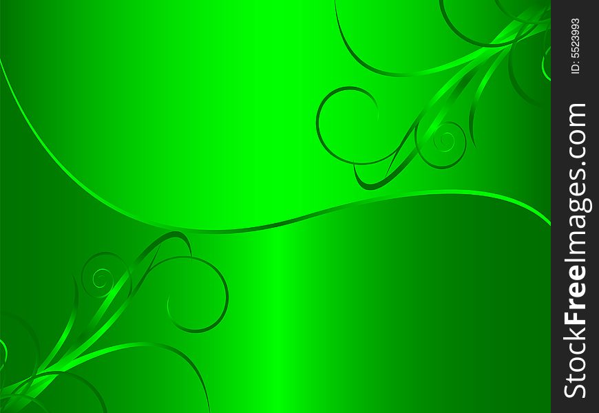 Floral green design, vector illustration