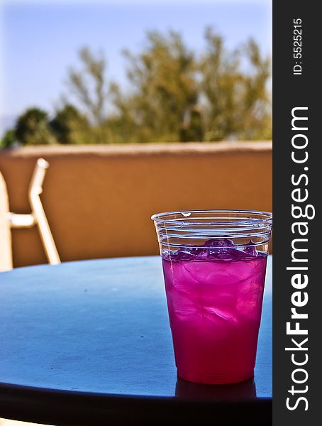 A glass of Prickly Pear Punch in Arizona. A glass of Prickly Pear Punch in Arizona