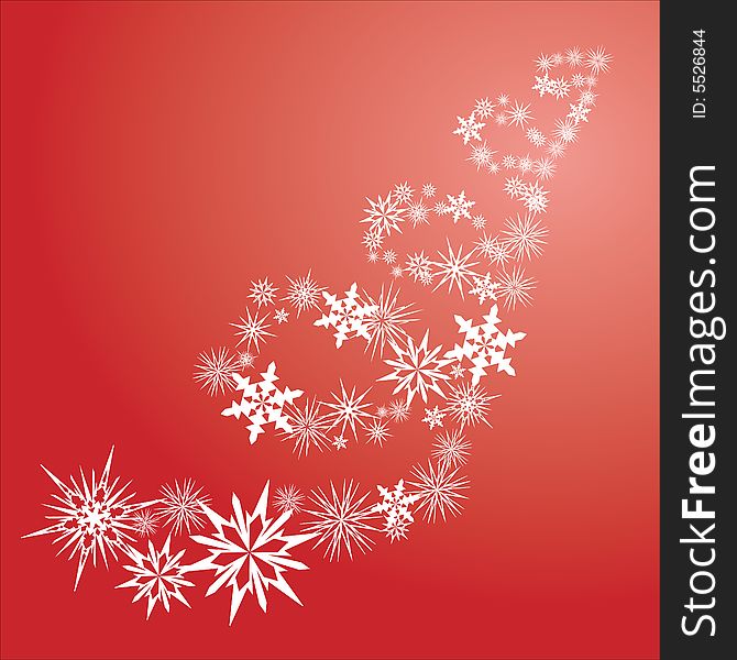 Christmas background of a swirly spiral made from snowflakes. Also available as vector. Christmas background of a swirly spiral made from snowflakes. Also available as vector.