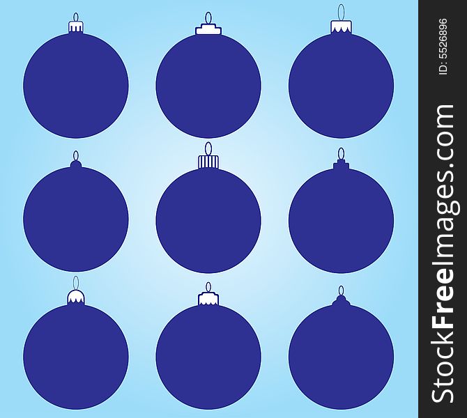 9 different Christmas ball designs