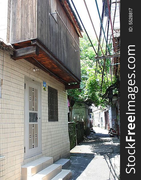 A traditional house with attic