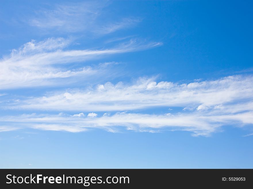 Beautiful blue sky with fine white clouds. Beautiful blue sky with fine white clouds