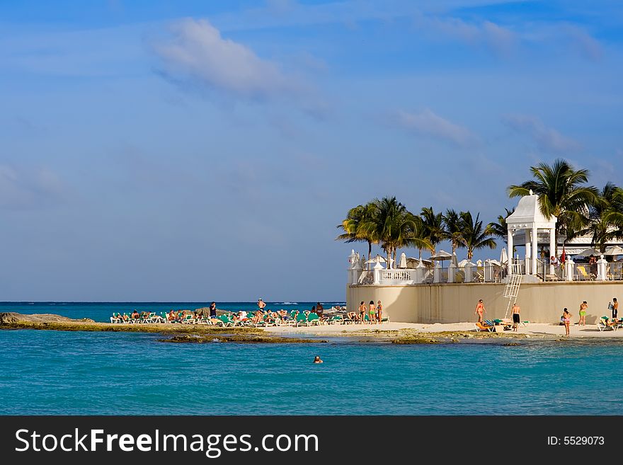 Tropical vacation destination - caribbean beach