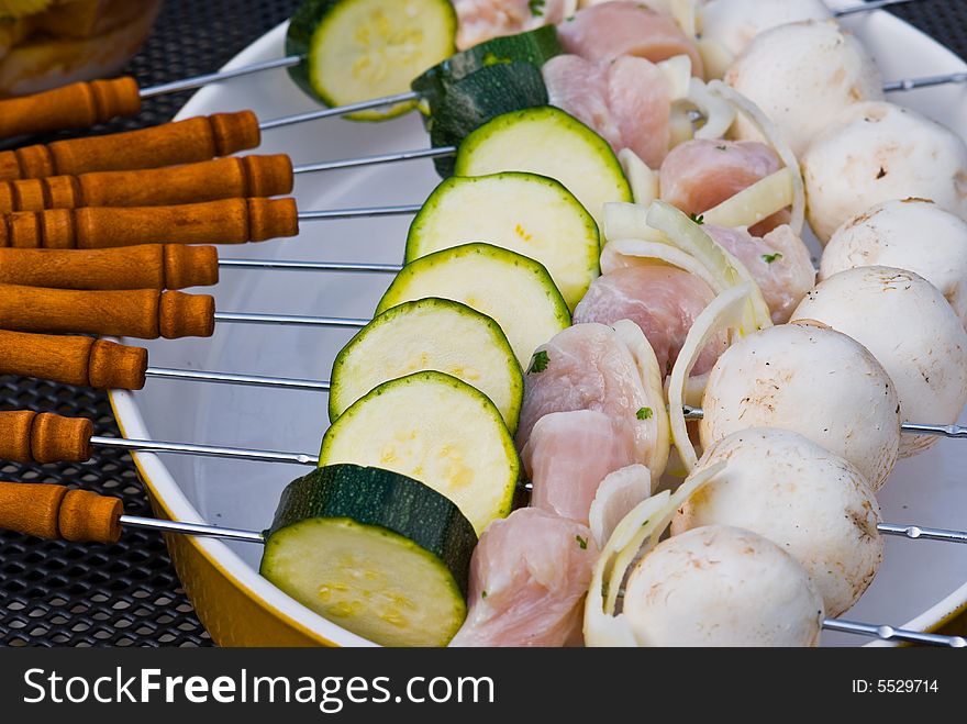 BBQ. Raw material ready for cooking. BBQ. Raw material ready for cooking.