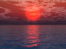 Sea Sunset Stock Photography Sea Sunset Stock Photography