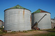 Rusty Old Crop Storage Bin Stock Photos Rusty Old Crop Storage Bin Stock Photos
