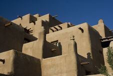 Santa Fe Adobe Hotel Stock Image