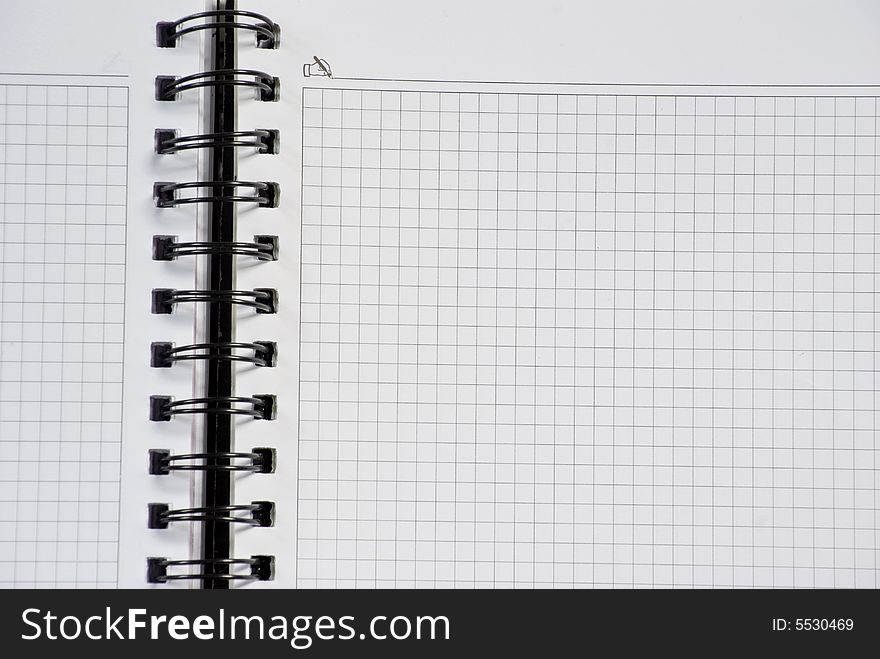 Blank spiral notepad isolated on white