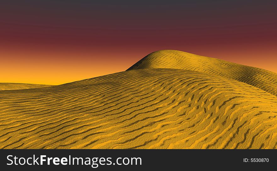 Sand desert dune - digital artwork