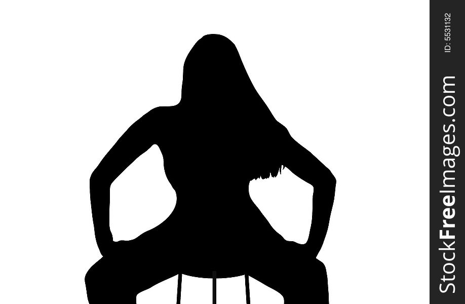 Woman On Stool