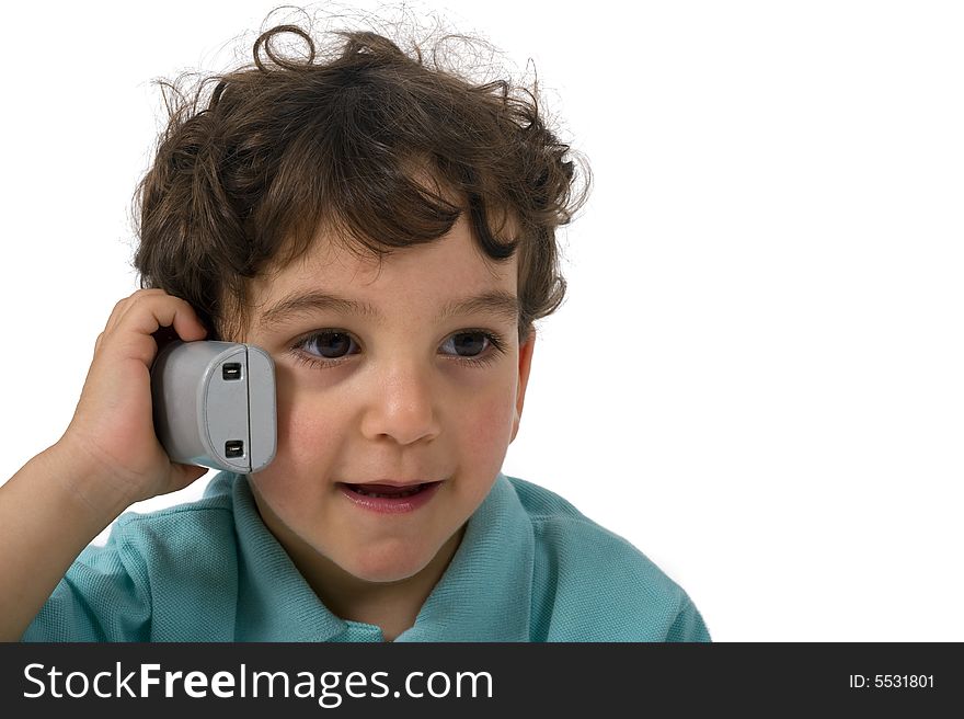 Young Boy Talking On The Phone