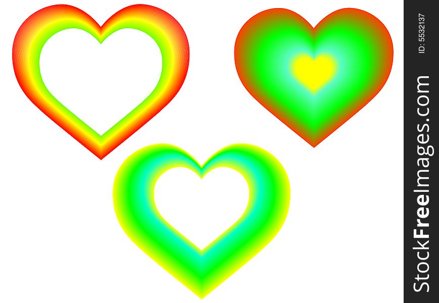 Vector illustration -hearts for design