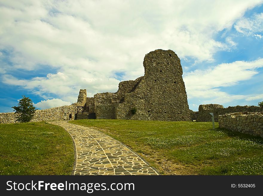 Picture from castle devin in slovakia, europe