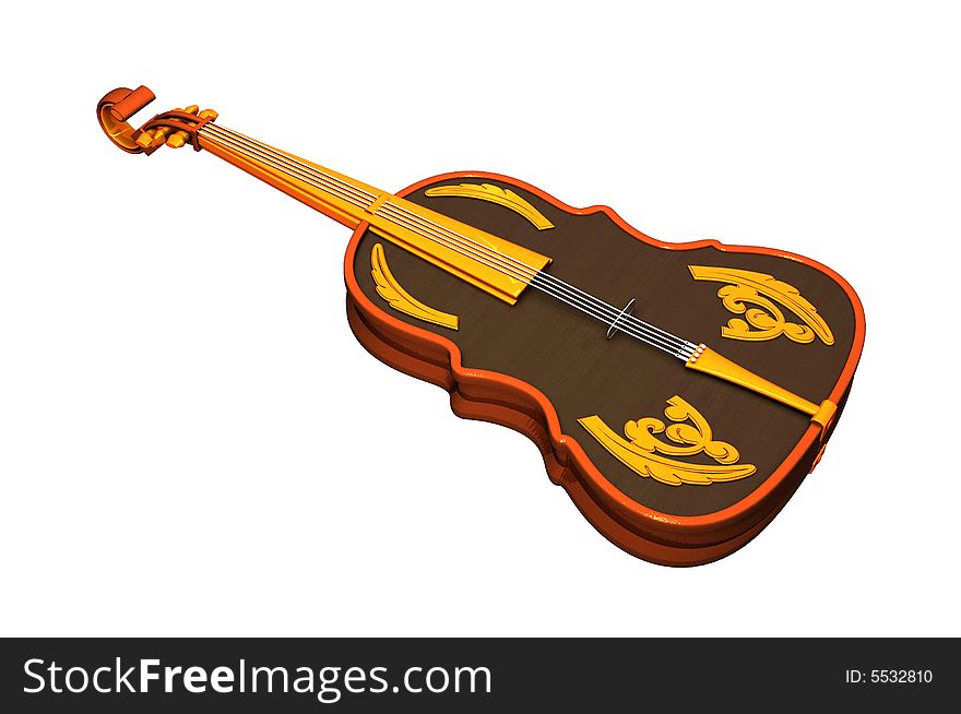 Violin on isolated background...one of the traditional musical instrument