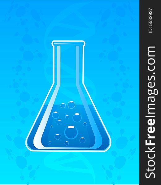 Reaction in chemical on abstract background