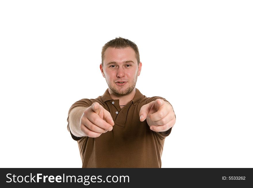 Casual man on white background. Casual man on white background