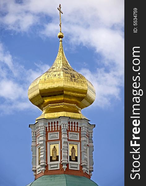 Dome of russian orthodox church. Dome of russian orthodox church