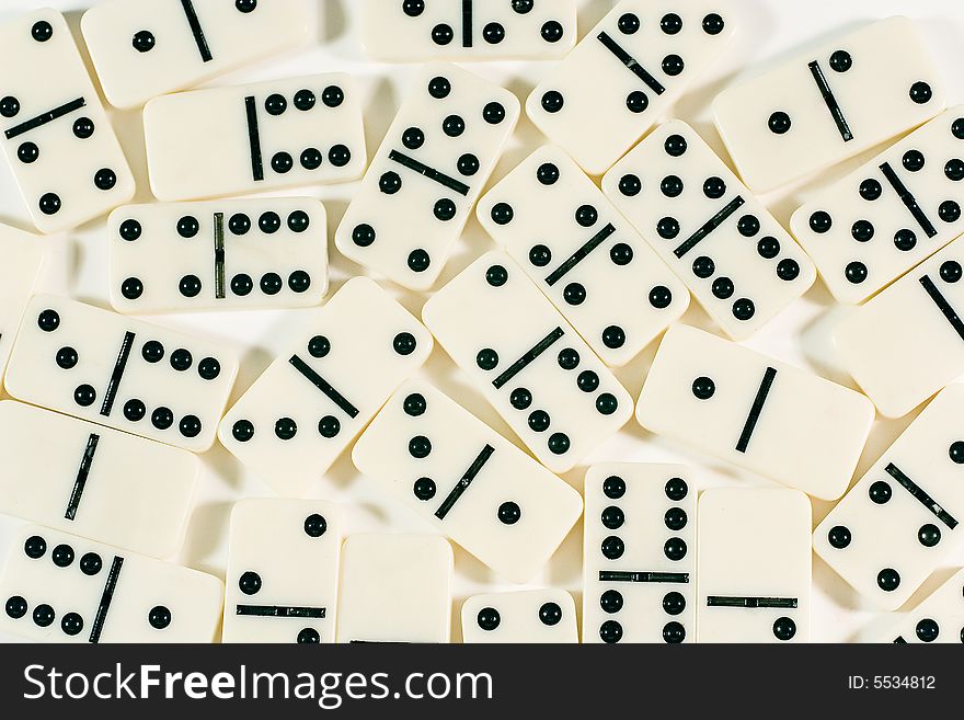 White dominoes (as a background)