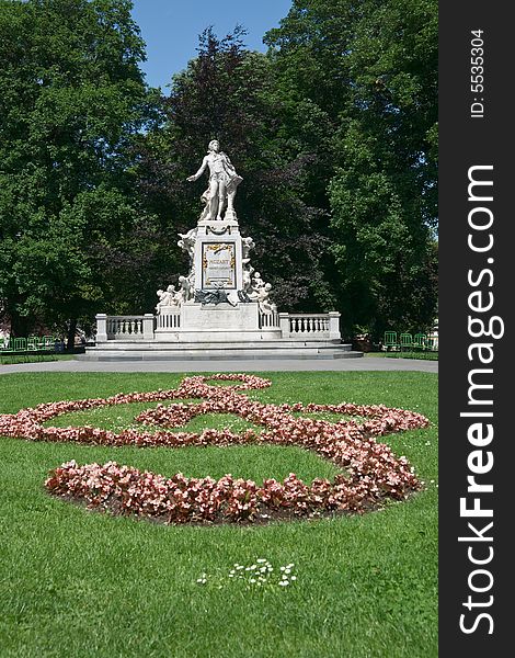 Mozart monument in Vienna