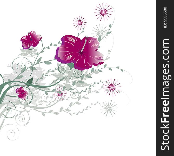 Beautiful floral background. Made in vector