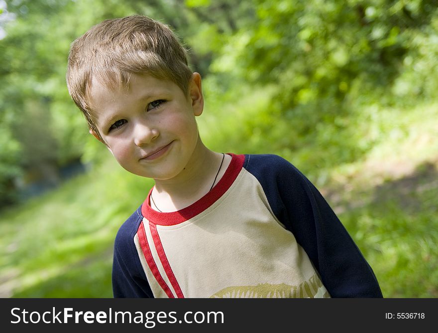 Portrait of smiling boy outdoor