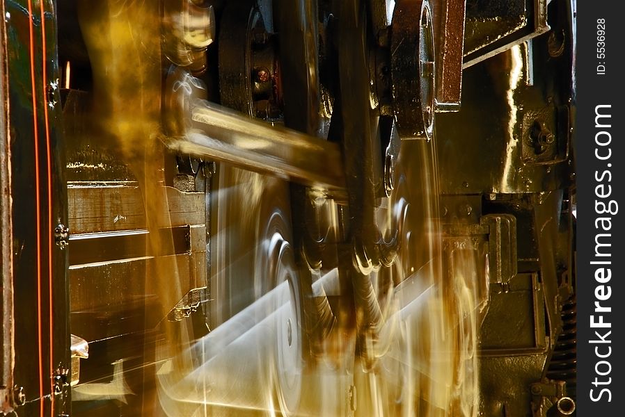Photo of the inside of a train engine. abstract, motion blur. Photo of the inside of a train engine. abstract, motion blur