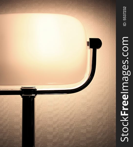 Abstract Detail of Simple Glass Office Lamp