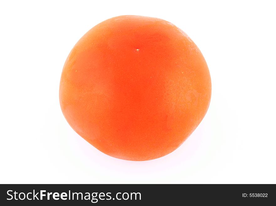 Fresh red tomato isolated on white