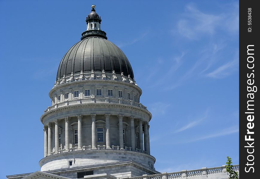 The dome on top of the Utah State House, Salt Lake City. The dome on top of the Utah State House, Salt Lake City.