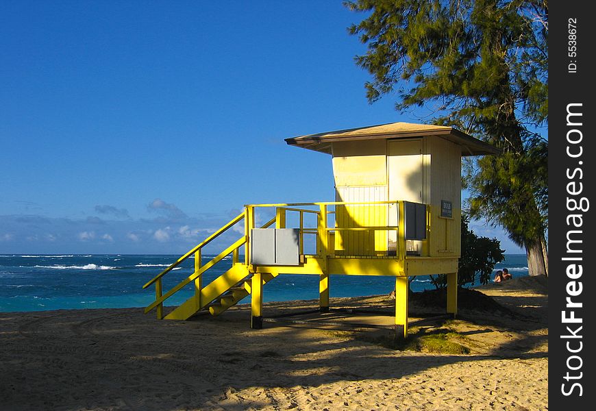 Life guard hut on the beach in Maui, Hawaii. Life guard hut on the beach in Maui, Hawaii.