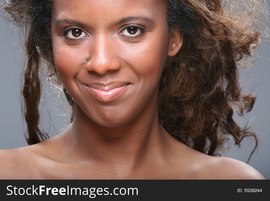 Portrait of young african american woman