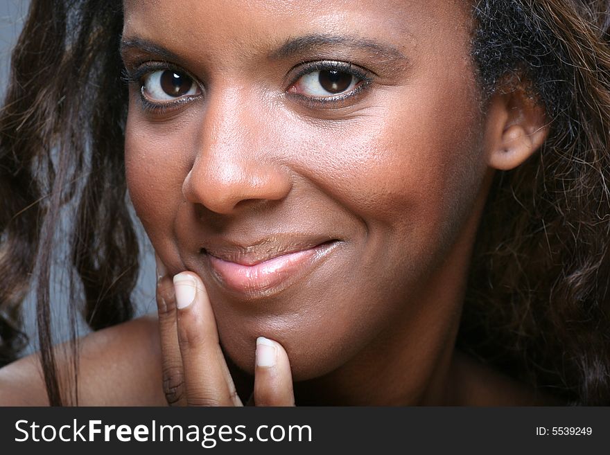 Portrait of young african american woman
