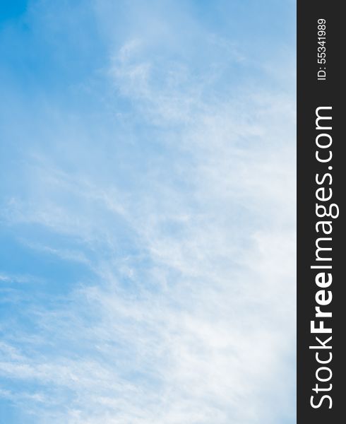 Cloud on Blue Sky Background and have space for insert text