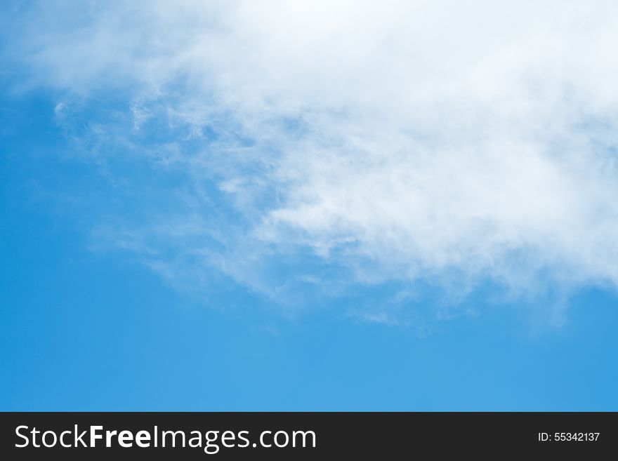 Cloud on Blue Sky Background and have space for insert text
