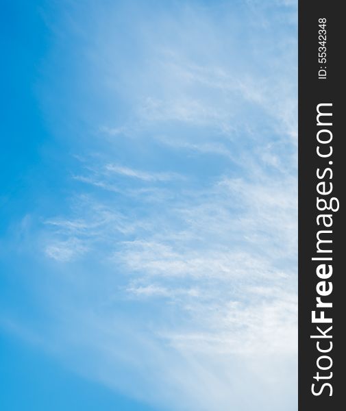 Cloud on Blue Sky Background and have space for insert text