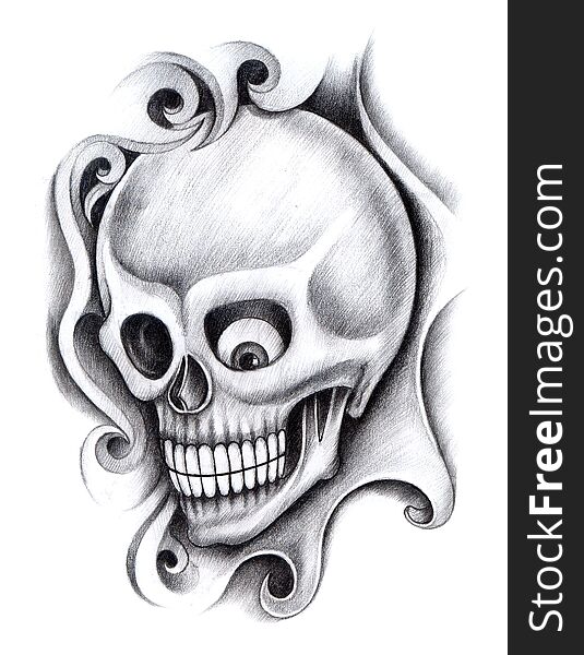 Skull Art Tattoo.